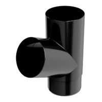 Plastové ODKVAPY P018 - Zvodová odbočka - 67stupňov / 80mm - Čierna - TR067