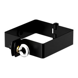 Objímka zvodu HRANATÁ 80x80mm čierna