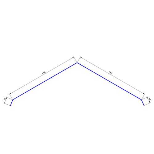 Hrebenáč šírka 250mm dĺžka 2m hnedý RAL 8017