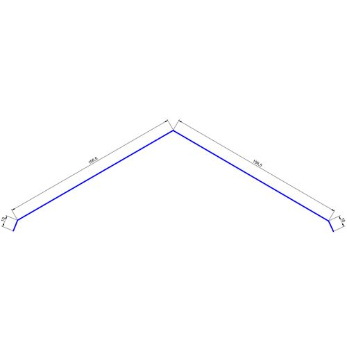 Hrebenáč šírka 330mm dĺžka 2m grafit  RAL 7016